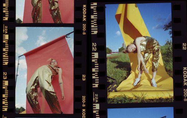 woman posing photography film